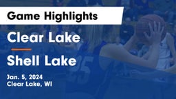 Clear Lake  vs Shell Lake Game Highlights - Jan. 5, 2024