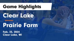 Clear Lake  vs Prairie Farm  Game Highlights - Feb. 23, 2024