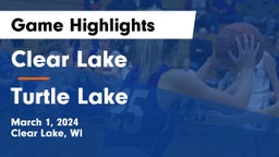 Clear Lake  vs Turtle Lake  Game Highlights - March 1, 2024