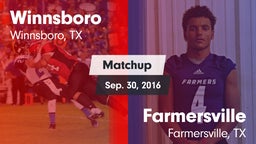 Matchup: Winnsboro vs. Farmersville  2015