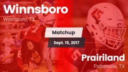 Matchup: Winnsboro vs. Prairiland  2017