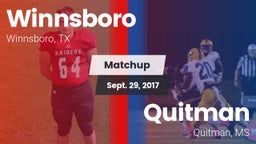 Matchup: Winnsboro vs. Quitman  2017