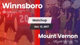 Matchup: Winnsboro vs. Mount Vernon  2017