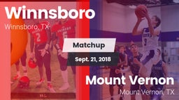 Matchup: Winnsboro vs. Mount Vernon  2018