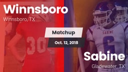 Matchup: Winnsboro vs. Sabine  2018