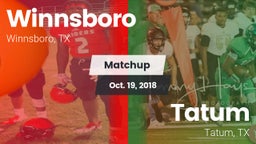 Matchup: Winnsboro vs. Tatum  2018