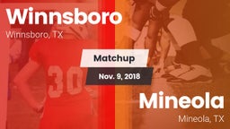 Matchup: Winnsboro vs. Mineola  2018
