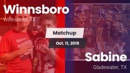Matchup: Winnsboro vs. Sabine  2019