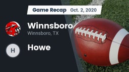 Recap: Winnsboro  vs. Howe  2020