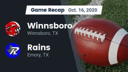 Recap: Winnsboro  vs. Rains  2020