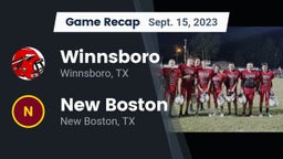 Recap: Winnsboro  vs. New Boston  2023