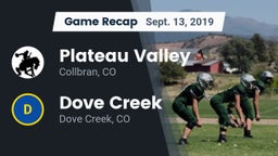 Recap: Plateau Valley  vs. Dove Creek  2019