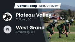 Recap: Plateau Valley  vs. West Grand  2019