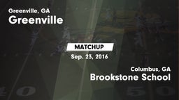 Matchup: Greenville vs. Brookstone School 2016