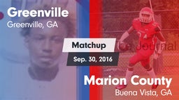 Matchup: Greenville vs. Marion County  2016