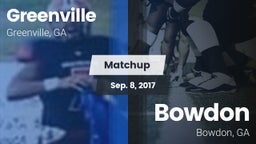 Matchup: Greenville vs. Bowdon  2017