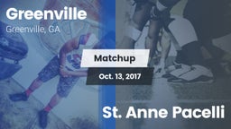 Matchup: Greenville vs. St. Anne Pacelli 2017