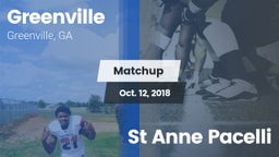 Matchup: Greenville vs. St Anne Pacelli 2018