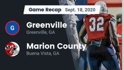 Recap: Greenville  vs. Marion County  2020