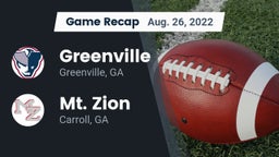 Recap: Greenville  vs. Mt. Zion  2022