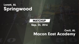 Matchup: Springwood vs. Macon East Academy  2016