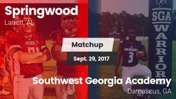 Matchup: Springwood vs. Southwest Georgia Academy  2017