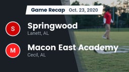 Recap: Springwood  vs. Macon East Academy  2020