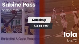 Matchup: Sabine Pass vs. Iola  2017
