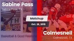 Matchup: Sabine Pass vs. Colmesneil  2018