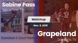 Matchup: Sabine Pass vs. Grapeland  2018