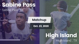 Matchup: Sabine Pass vs. High Island  2020
