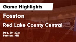 Fosston  vs Red Lake County Central Game Highlights - Dec. 20, 2021