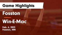Fosston  vs Win-E-Mac  Game Highlights - Feb. 6, 2023