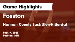 Fosston  vs Norman County East/Ulen-Hitterdal Game Highlights - Feb. 9, 2023