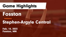 Fosston  vs Stephen-Argyle Central  Game Highlights - Feb. 14, 2023