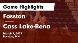 Fosston  vs Cass Lake-Bena  Game Highlights - March 7, 2023