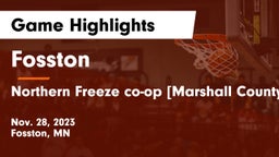 Fosston  vs Northern Freeze co-op [Marshall County Central/Tri-County]  Game Highlights - Nov. 28, 2023