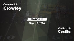 Matchup: Crowley vs. Cecilia  2016