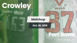 Matchup: Crowley vs. Port Barre  2018