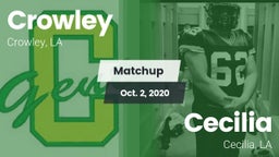 Matchup: Crowley vs. Cecilia  2020
