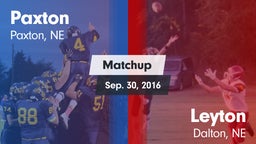 Matchup: Paxton vs. Leyton  2016