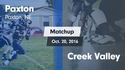 Matchup: Paxton vs. Creek Valley  2016