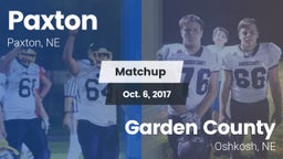 Matchup: Paxton vs. Garden County  2017
