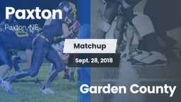 Matchup: Paxton vs. Garden County 2018