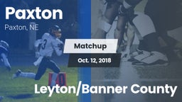 Matchup: Paxton vs. Leyton/Banner County 2018
