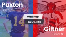 Matchup: Paxton vs. Giltner  2019