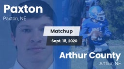 Matchup: Paxton vs. Arthur County  2020