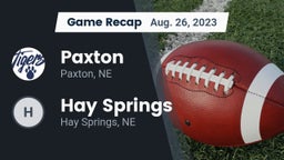 Recap: Paxton  vs. Hay Springs  2023