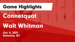 Connetquot  vs Walt Whitman  Game Highlights - Oct. 8, 2022