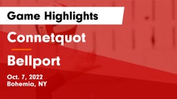 Connetquot  vs Bellport  Game Highlights - Oct. 7, 2022